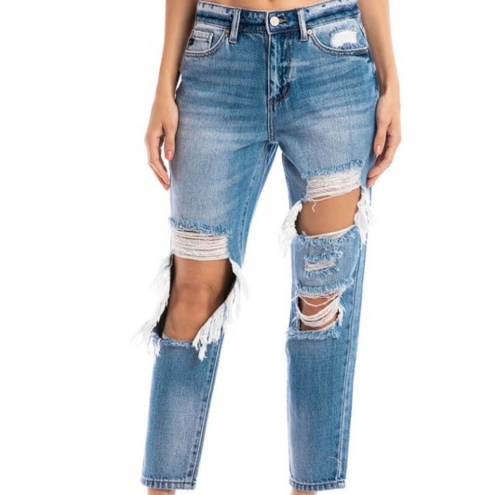 High rose boyfriend jean